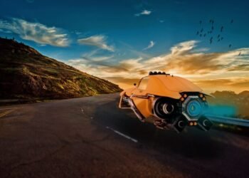 voiture volante futuristique