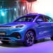 voiture électrique byd bleue